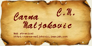 Čarna Maljoković vizit kartica